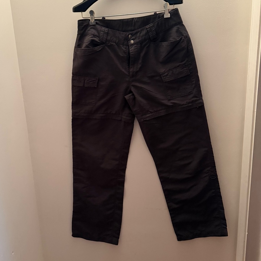 The North Face Vintage Grey Convertible Cargo Pants with Straight Leg
